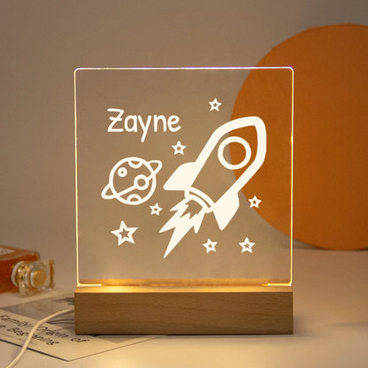 Drop Shipping Personalized Nightlight USB LED Customized Name 3D Lamp  Decoration Bedroom Toys Birthday For Baby Children Gift