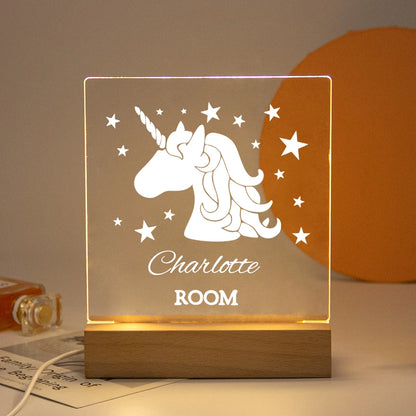 Drop Shipping Personalized Nightlight USB LED Customized Name 3D Lamp  Decoration Bedroom Toys Birthday For Baby Children Gift