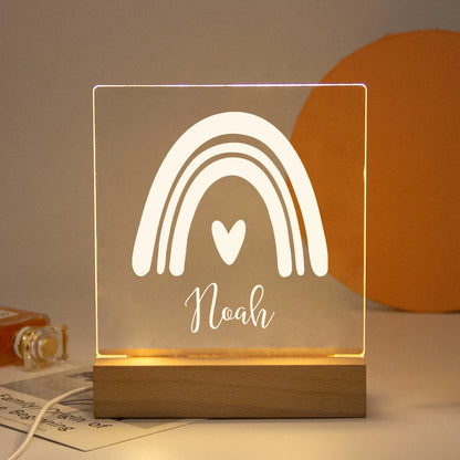 Drop Shipping Personalized Nightlight USB LED Customized Name 3D Lamp  Decoration Bedroom Toys Birthday For Baby Children Gift