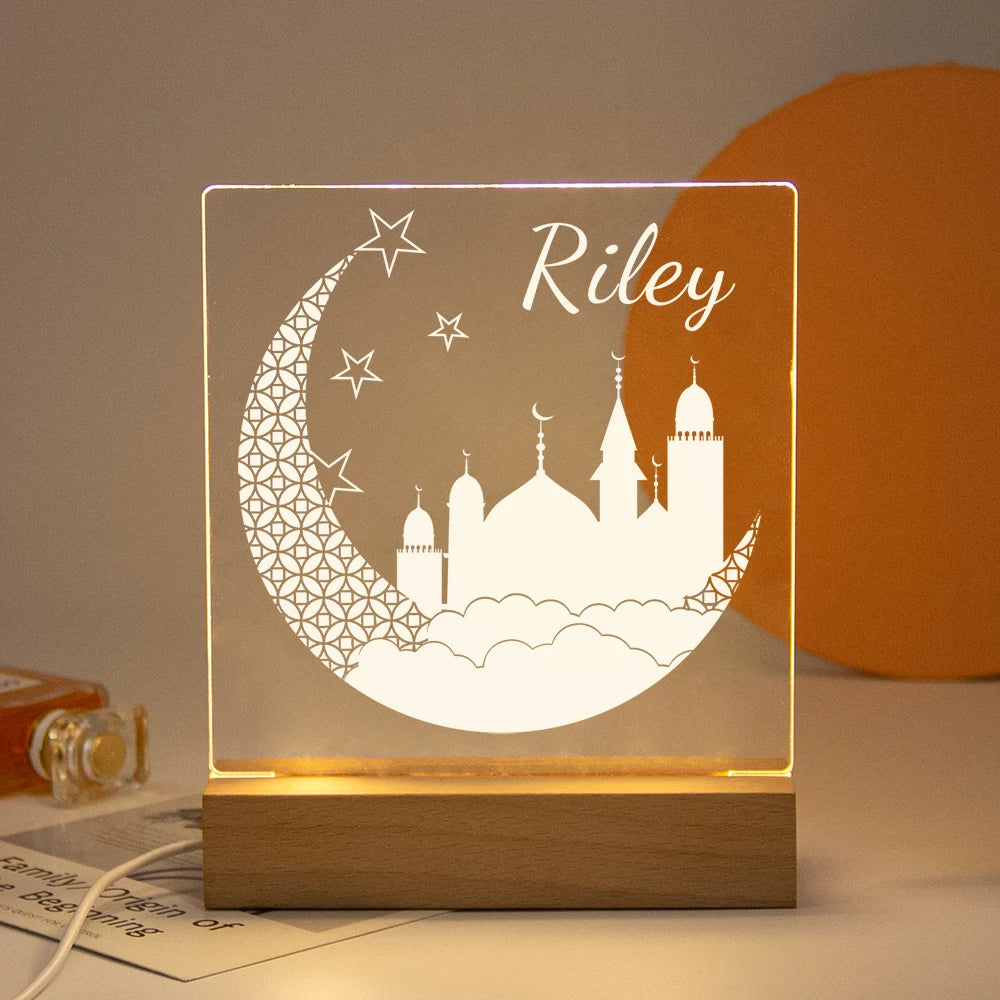 Drop Shipping Personalized Nightlight USB LED Customized Name 3D Lamp  Decoration Bedroom Toys Birthday For Baby Children Gift