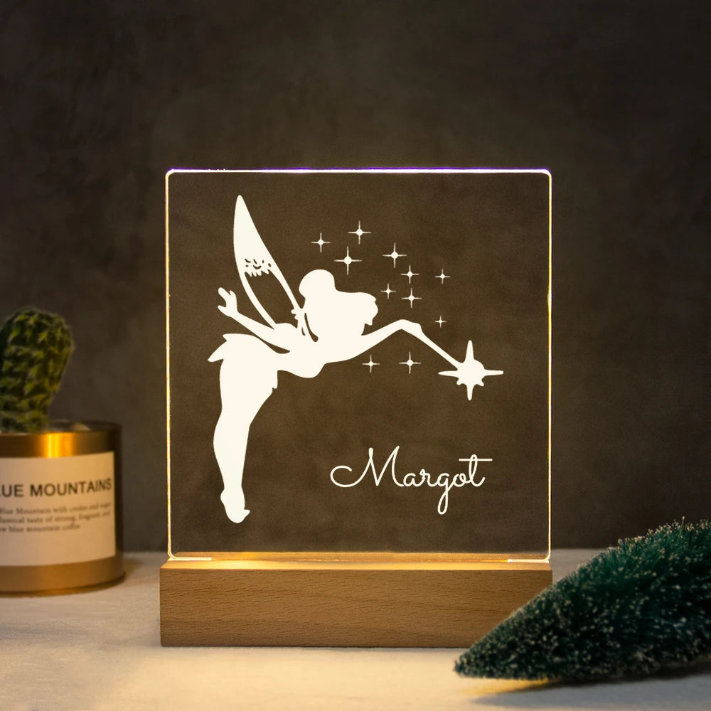 Drop Shipping Personalized Nightlight USB LED Customized Name 3D Lamp  Decoration Bedroom Toys Birthday For Baby Children Gift