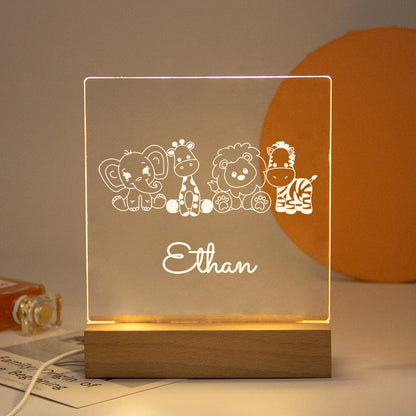 Drop Shipping Personalized Nightlight USB LED Customized Name 3D Lamp  Decoration Bedroom Toys Birthday For Baby Children Gift
